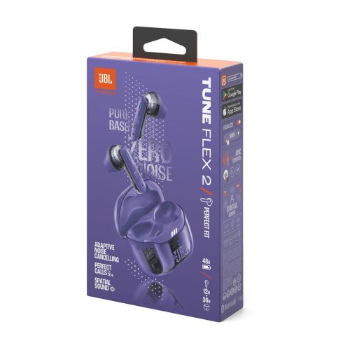 JBL Tune Flex 2 Ghost Edition TWS Bluetooth Vezeték Nélküli In-Ear Fülhallgató Kísértetlila EU-1