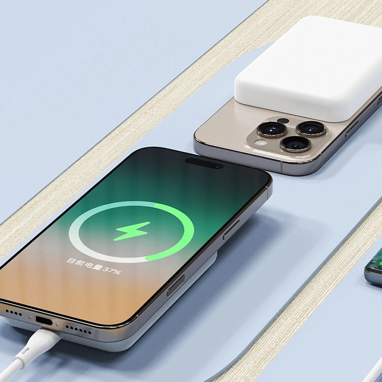 Powerbank Dudao K26S 5000mAh 20W USB-A / USB-C / MagSafe - fehér magsafe-8