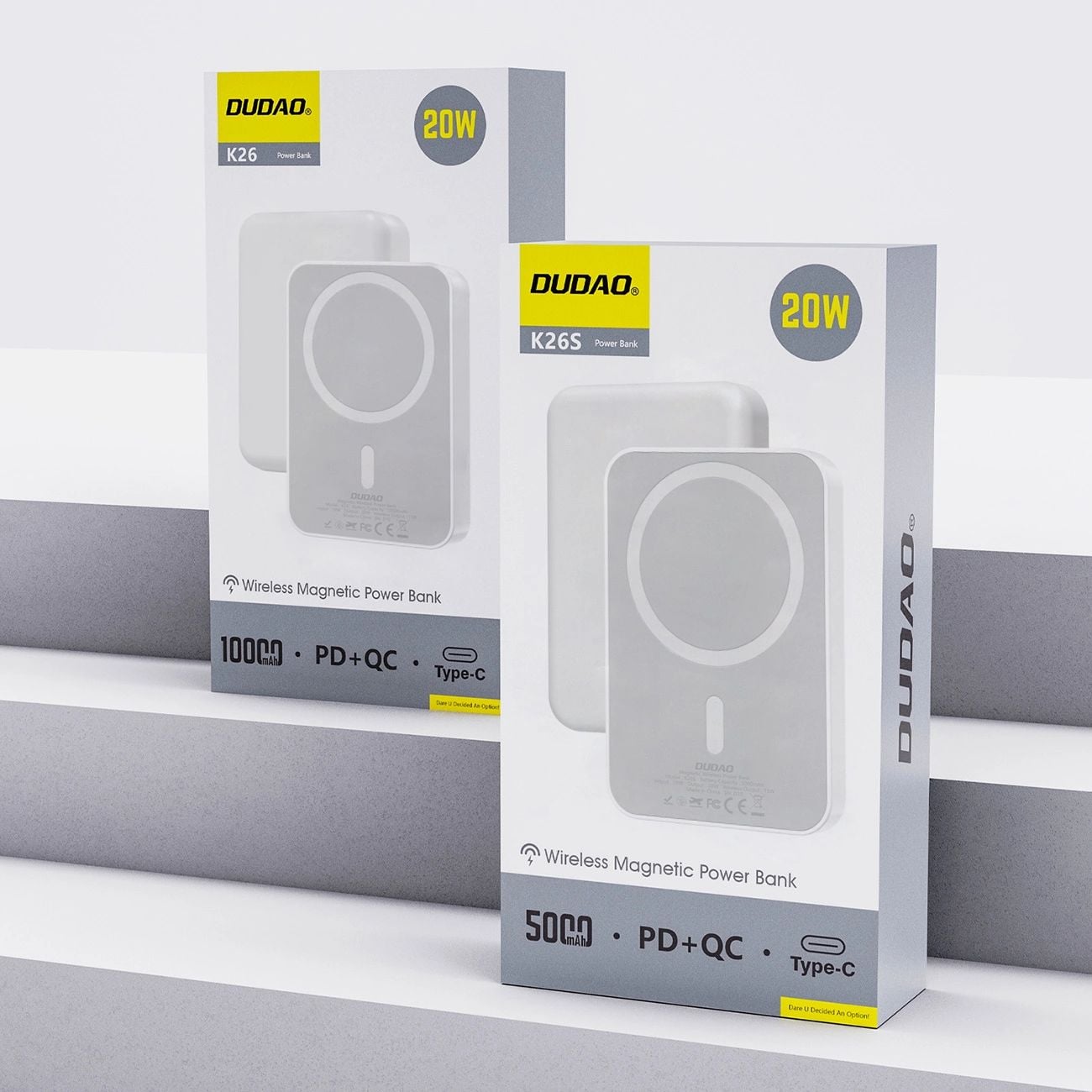 Powerbank Dudao K26S 5000mAh 20W USB-A / USB-C / MagSafe - fehér magsafe-9