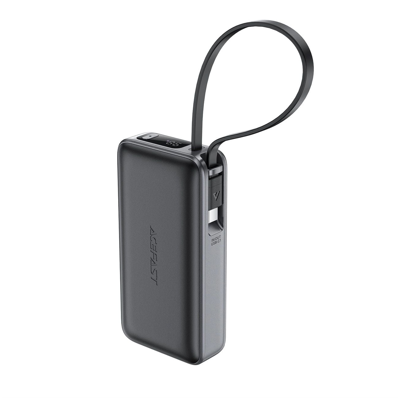 Acefast M7-10000 PD30W Powerbank beépített kábellel - Fekete-2