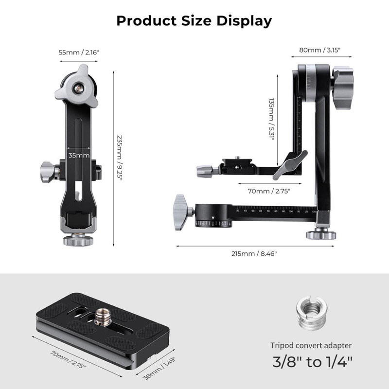 K&F Concept Pro Gimbal állványfej-2