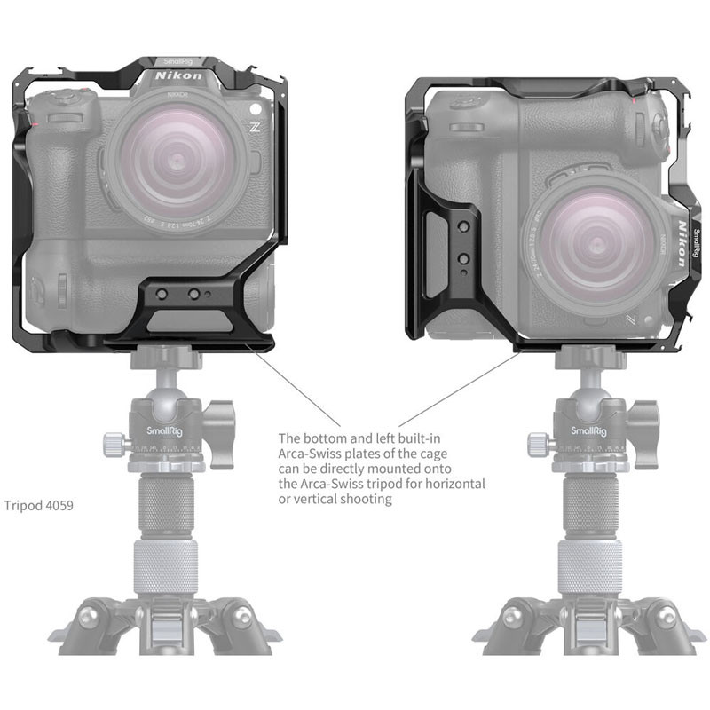 Smallrig 4524 Cage For Nikon Z 6III With MB-N14 Vertical Grip-4
