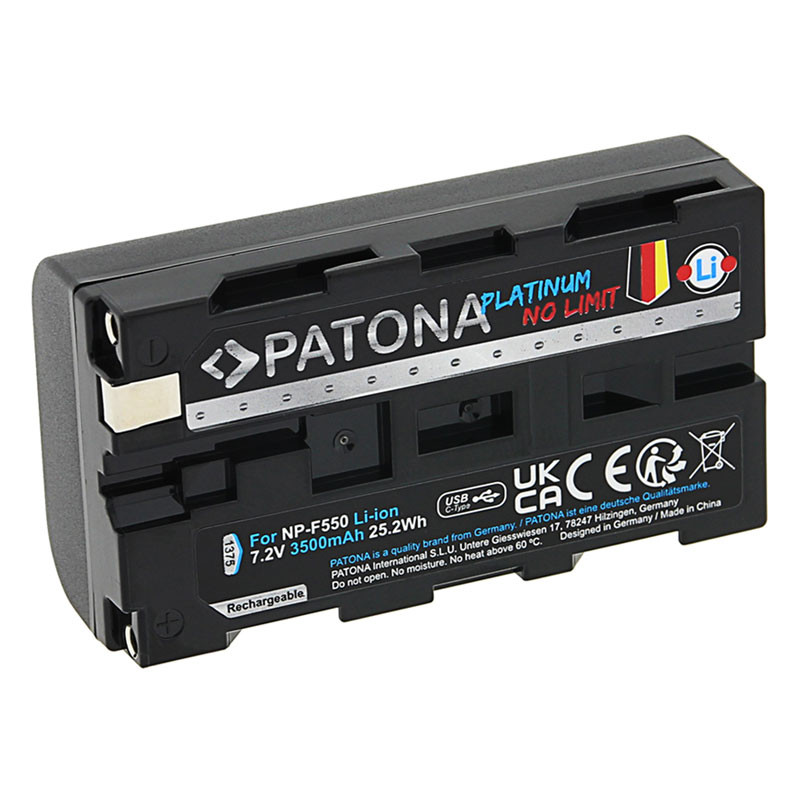 Patona Platinum USB-C Sony NP-F550 F330 F530 F750 F930 F920 akkumulátor-1