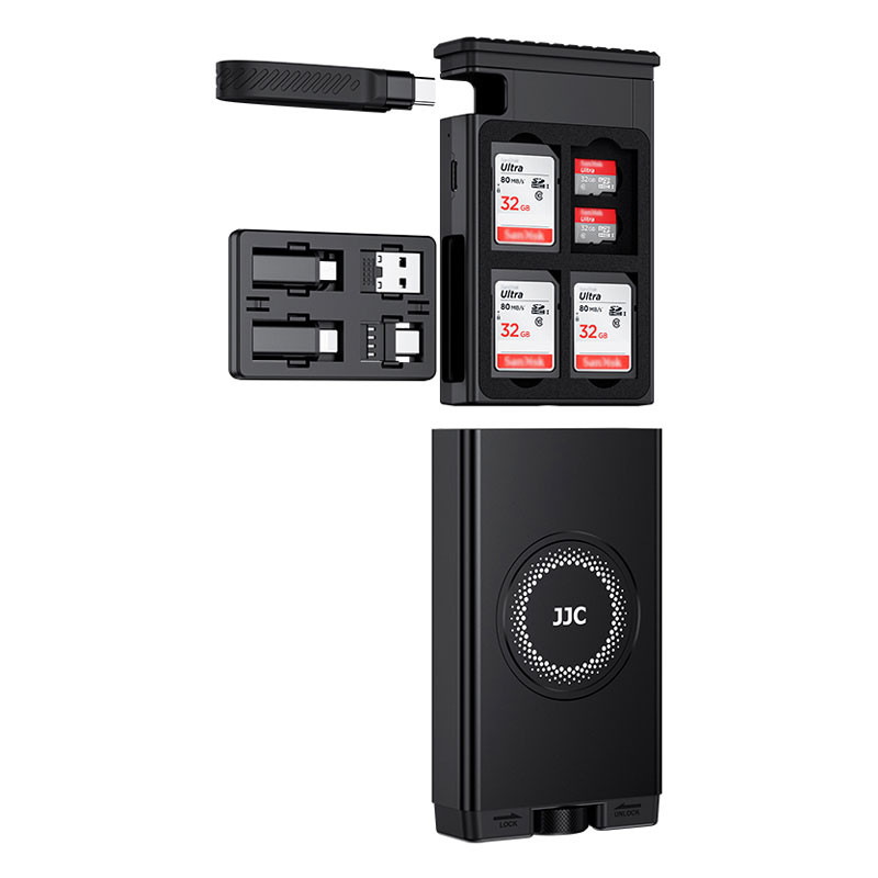JJC MFCC-1 Multifunctional Card Station, memóriakártya tartó (fekete)-3