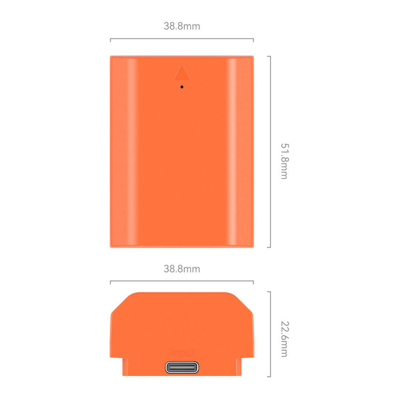 Smallrig 4969 NP-FZ100 USB-C Rechargeable Camera Battery Orange-3