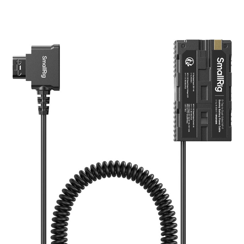 Smallrig 4884 D-Tap to Dual-Sided NP-F Dummy Battery Power Cable-1
