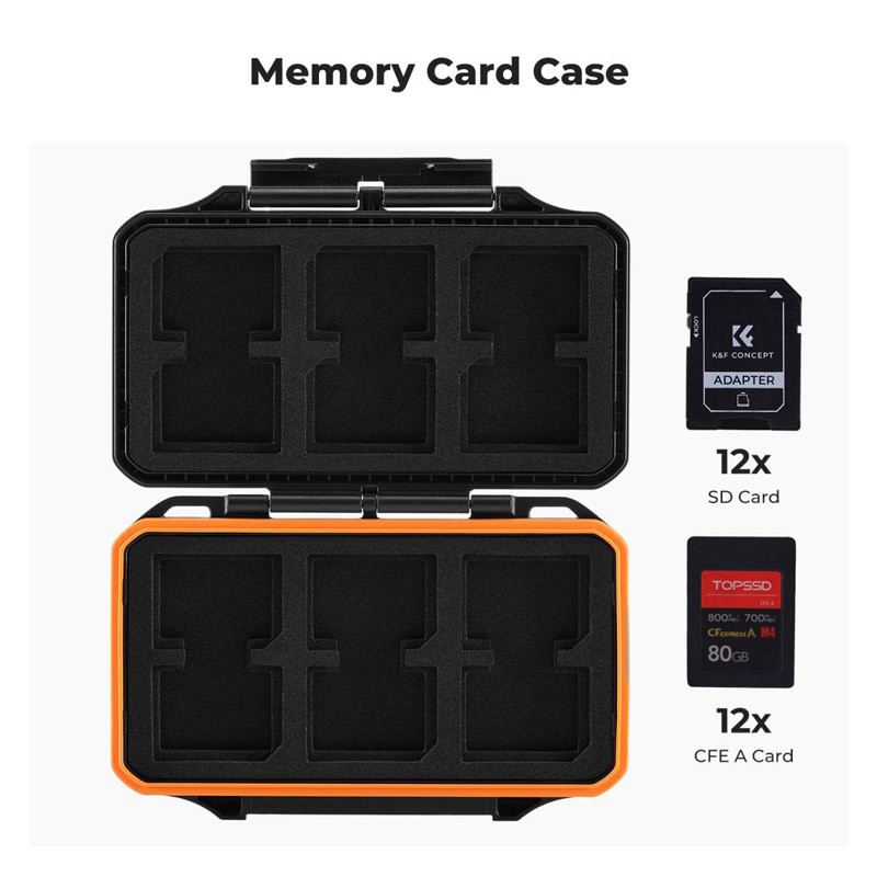 K&F Concept memóriakártya tartó (12X SD vagy CFE-A)-1