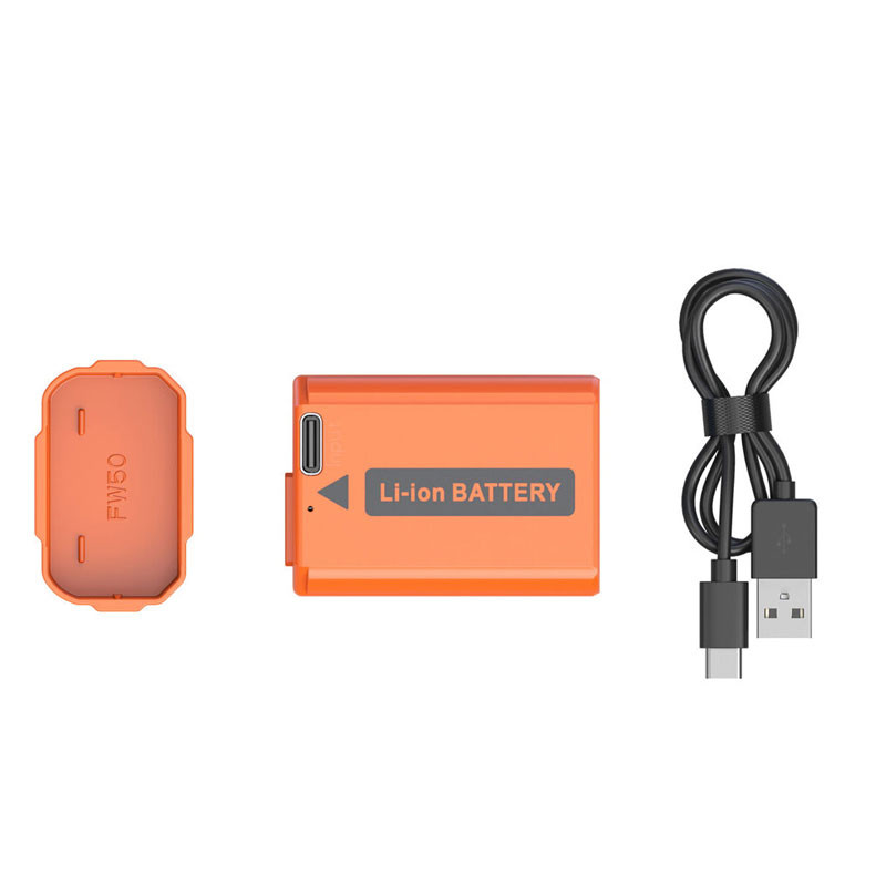Smallrig 4965 NP-FW50 USB-C Rechargeable Camera Battery Orange-6