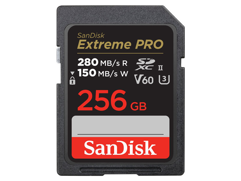 SanDisk 256GB SDXC Extreme Pro 280/150MB/s UHS-II C10 V60-0