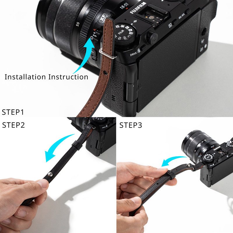 Smallrig 5208 Universal Leather Camera Shoulder Strap Black-2