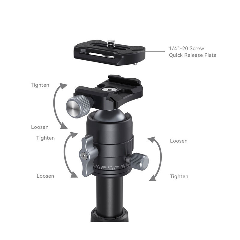 Smallrig 4289 VT-20 alumínium mini tripod-2