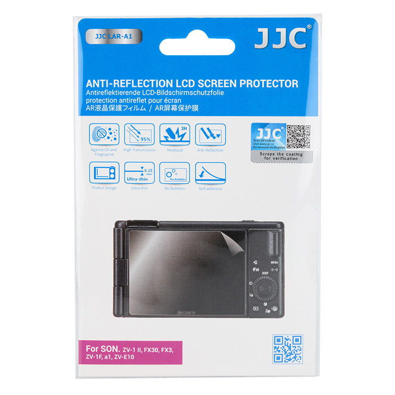JJC LAR-A1 Anti-Reflection LCD védő, Sony ZV-1 II, FX30, FX3, ZV-1F, a1, ZV-E10, ZV-E10L-hez-0