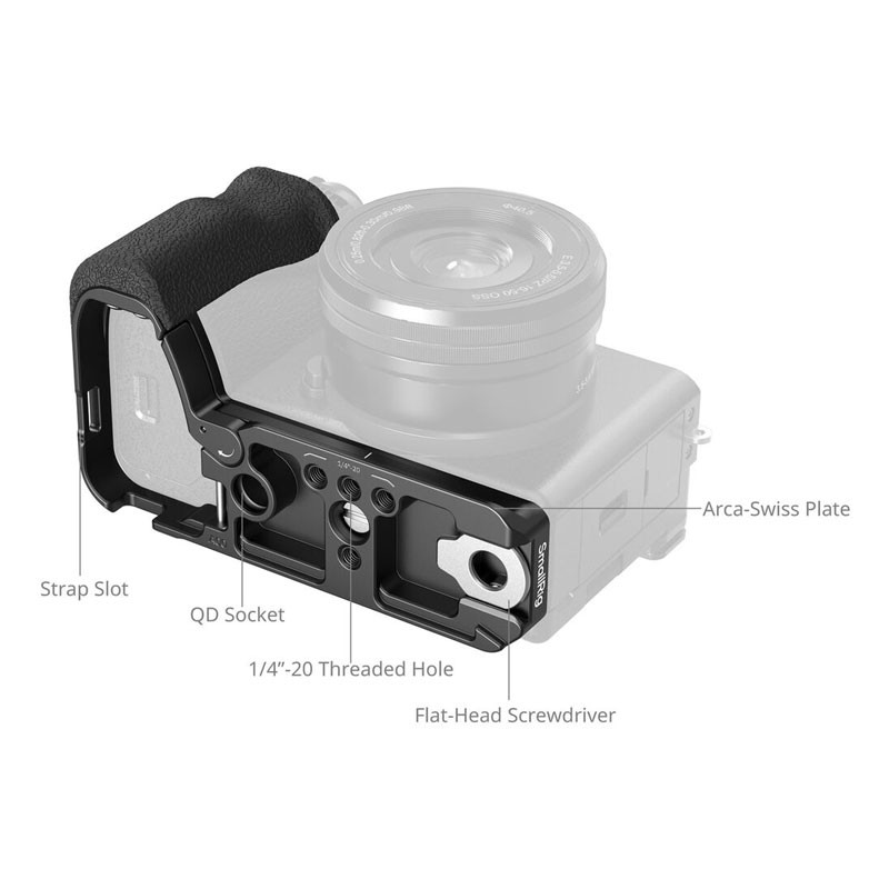 Smallrig 5061 L-Shape Mount Plate With Silicone Handle For Sony A6700-3
