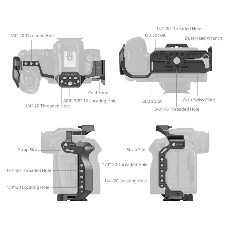 Smallrig 4978 Cage For Canon EOS R5 Mark II-2