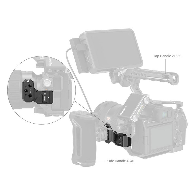 Smallrig 4458 Side Handle Extension Adapter Part With Nato Clamp-1
