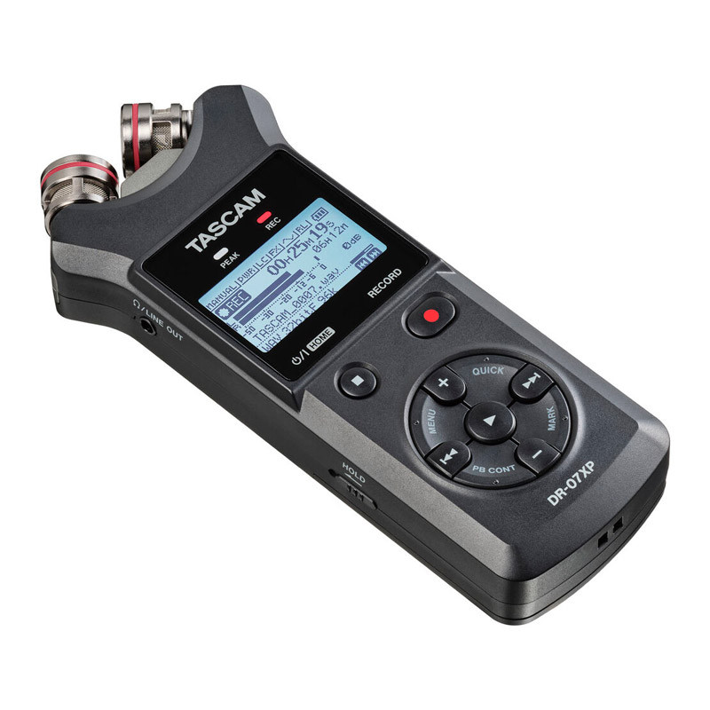 Tascam DR-07XP, hordozható, 2 csatornás, sztereó hangrögzítő-2