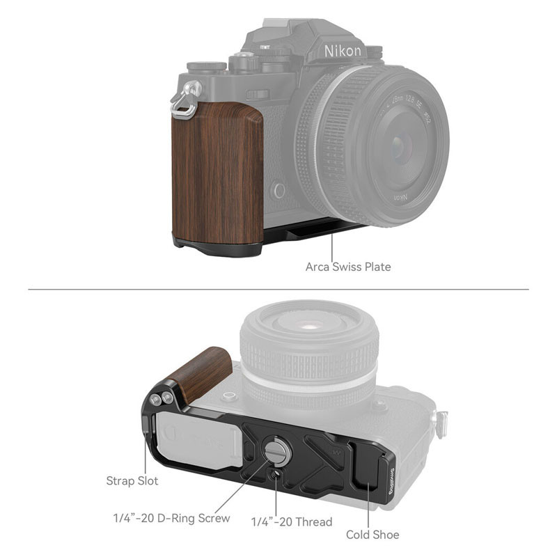 Smallrig 4802 Wooden L-Shape Grip for Nikon Z FC (black)-1