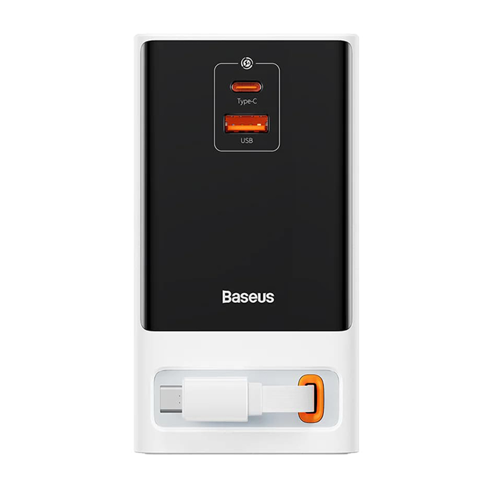  Baseus - Hosszabbító PowerCombo (PSLR000602) - USB, 2xType-C, Schuko, 65W - Fehér-1