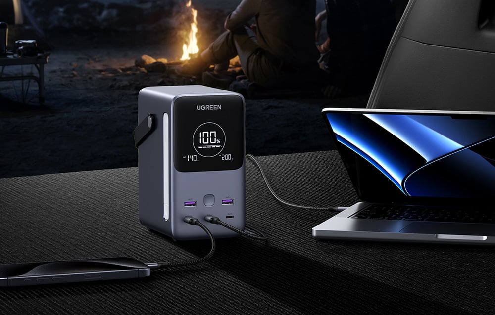 Ugreen PB770 48000mAh powerbank, 2x USB + 4x USB-C, 300W (szürke)-7
