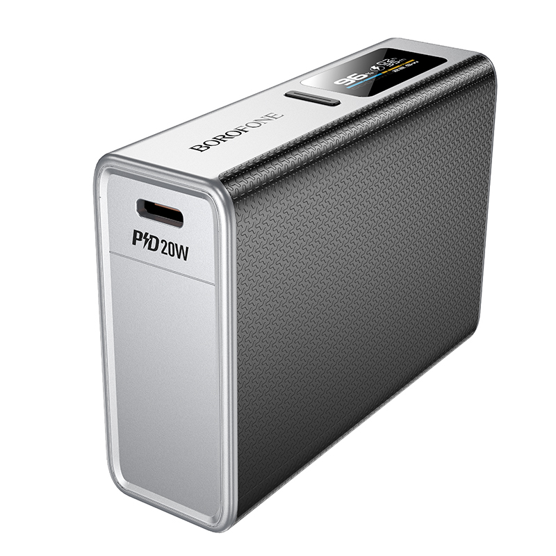 Borofone Power Bank 10000mAh BJ72 Energy - USB + Type C - QC 3.0 PD 20W szürke-1