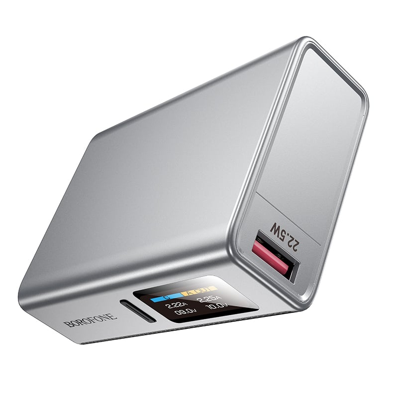 Borofone Power Bank 10000mAh BJ72 Energy - USB + Type C - QC 3.0 PD 20W szürke-2