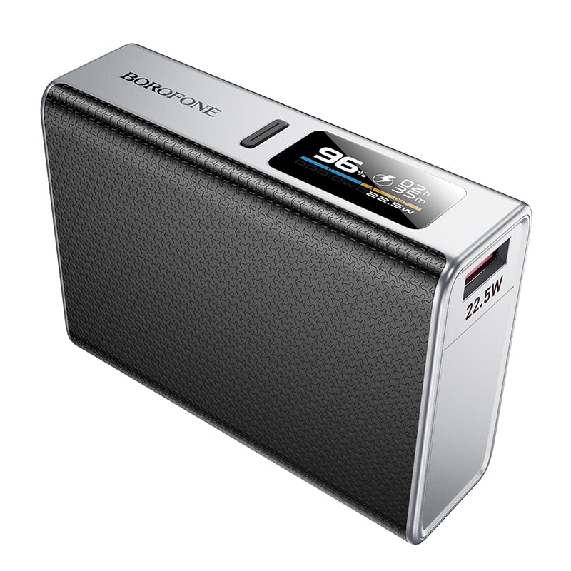 Borofone Power Bank 10000mAh BJ72 Energy - USB + Type C - QC 3.0 PD 20W szürke-3