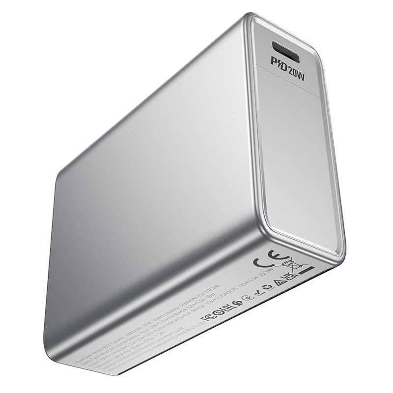 Borofone Power Bank 10000mAh BJ72 Energy - USB + Type C - QC 3.0 PD 20W szürke-4