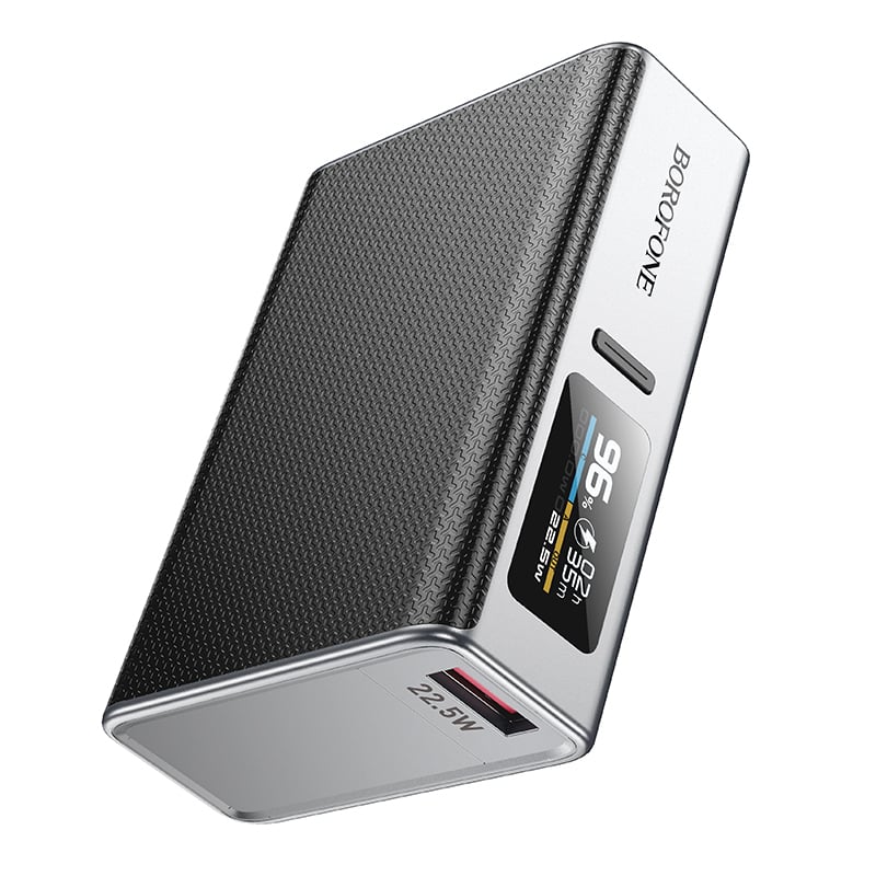 Borofone Power Bank 10000mAh BJ72 Energy - USB + Type C - QC 3.0 PD 20W szürke-5