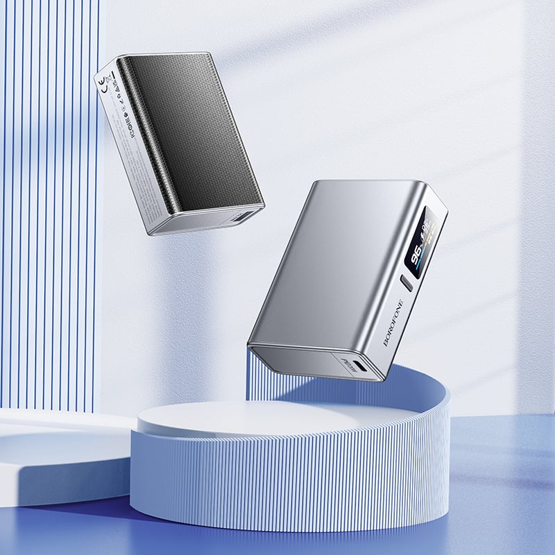 Borofone Power Bank 10000mAh BJ72 Energy - USB + Type C - QC 3.0 PD 20W szürke-6