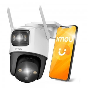 Imou - Kültéri Kamera Cruiser Dual (IPC-S7XP-8M0WED-0360B) - 8MP, Kétirányú Beszélgetés, Emberi Érzékelés, Éjszakai Látás, IP66 - Fehér