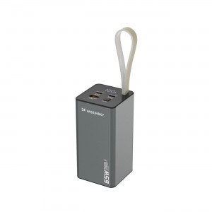 30000mAh Powerbank Wozinsky K65+ 65W 2x USB-C, 1x USB-A 65W- szürke