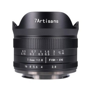 7Artisans 7.5mm f/2.8 Mark II fekete objektív (Sony E)