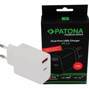 Patona Premium 18W USB-A + USB-C töltőfej
