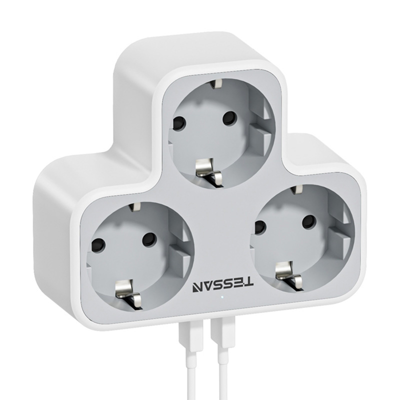 Tessan Fali Elosztó TS-331 USB portokkal-0