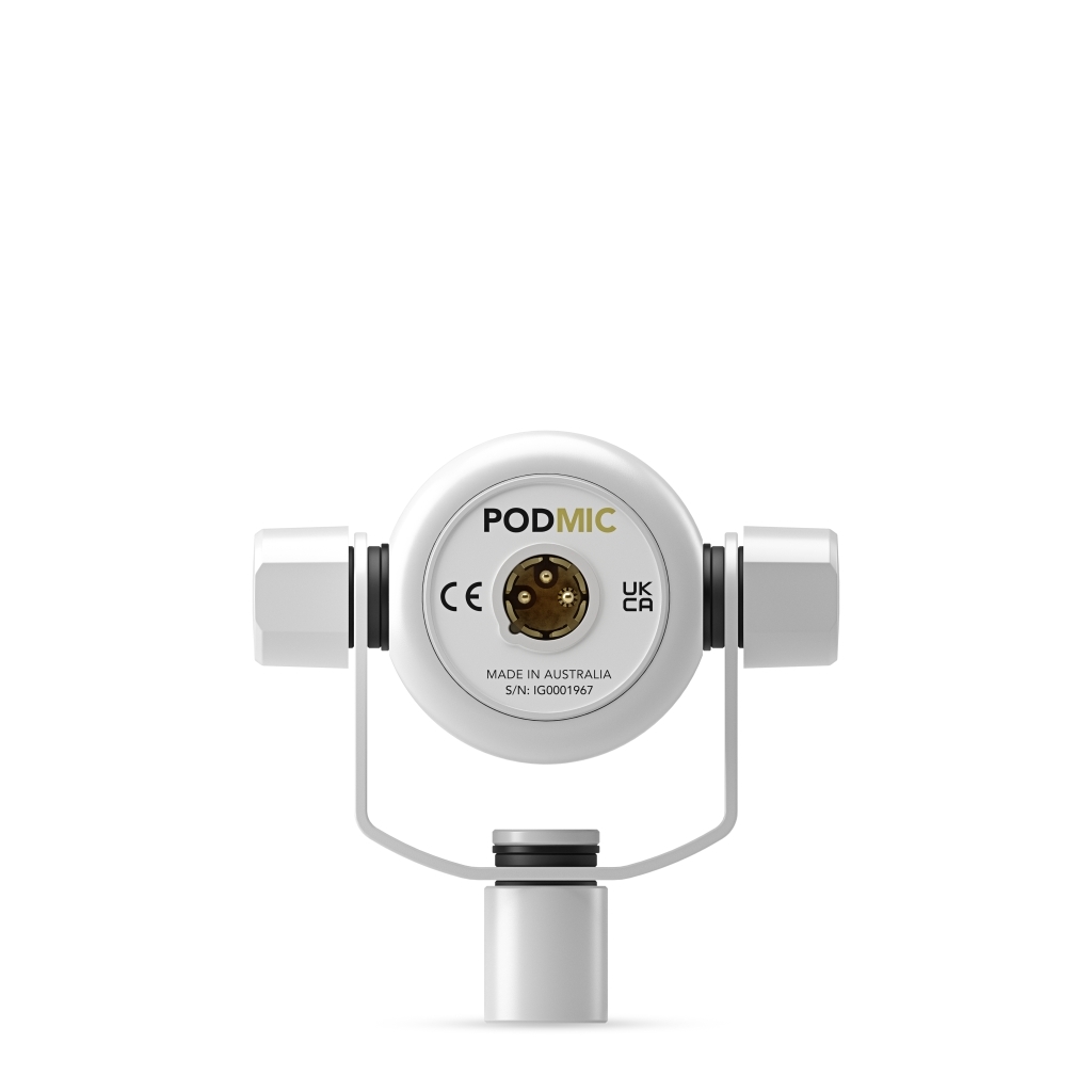 RODE PodMic broadcast minőségű dinamikus mikrofon rádiós és podcast célokra, fehér-2