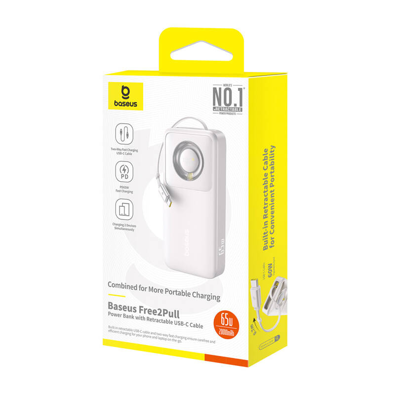 Powerbank Baseus OS Free2Pull 20000mAh 30W + kábel (szürke)-6