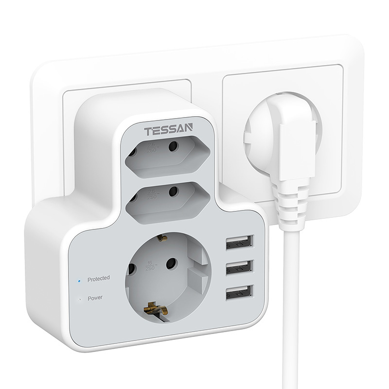 Tessan fali aljzat, elosztó TS-327 USB porttal-0