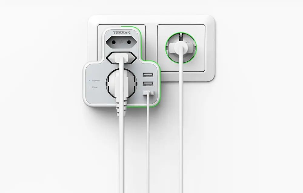 Tessan fali aljzat, elosztó TS-327 USB porttal-1