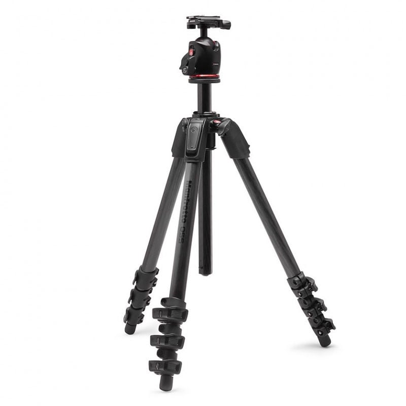 Manfrotto 055 kit karbon 4 szekciós állvány + gömbfej Arca Swiss-0