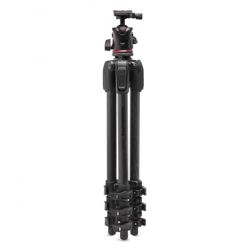 Manfrotto 055 kit karbon 4 szekciós állvány + gömbfej Arca Swiss-1