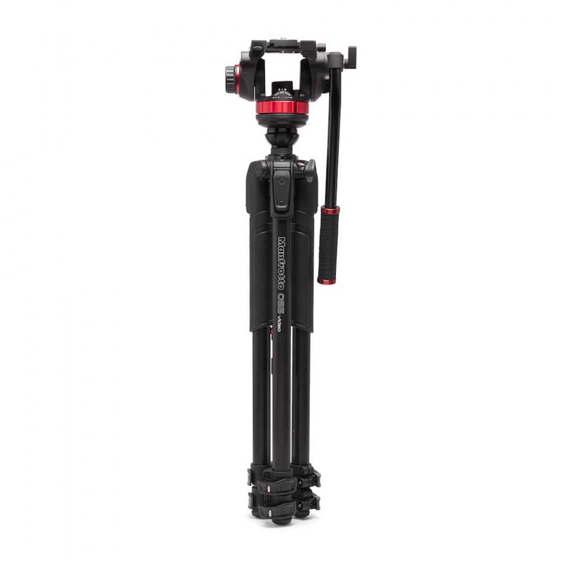 Manfrotto 502 fluid videó fej lapos alappal + 055 videó alu állvány-1