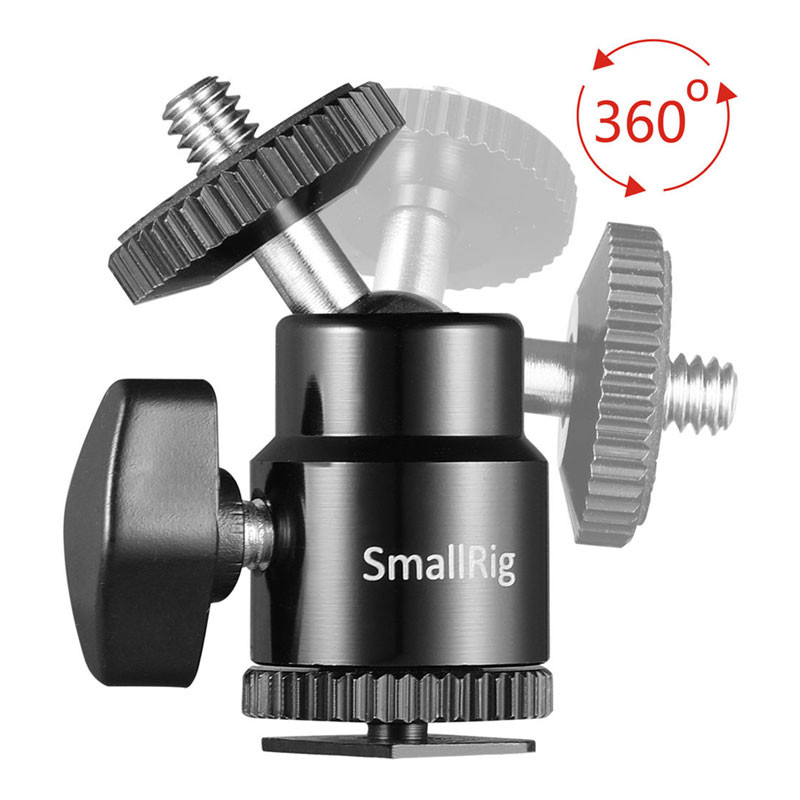 Smallrig 2059 Camera Cold Shoe -Ballhead-1/4SC 2P-1