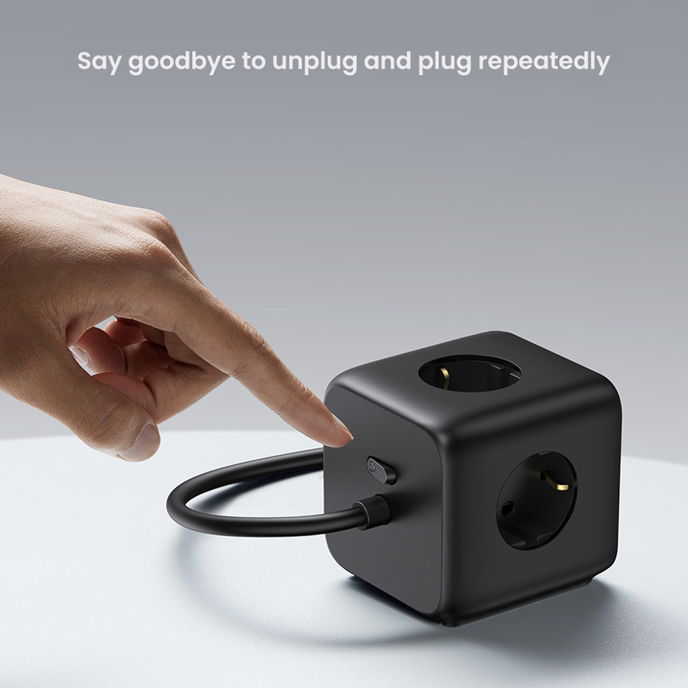 Ugreen - elosztó, fali töltő DigiNest Cube 7 az 1-ben CD268 (60113) - GaN, 2x USB-C, 2x USB, 3x AC, 2990W, 13A, PD65W - Fekete-11