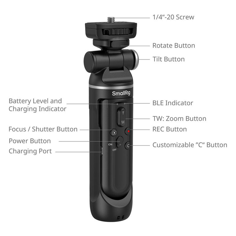 Smallrig 4551 SR-RG2 Multifunctional Wireless Shooting Grip-2
