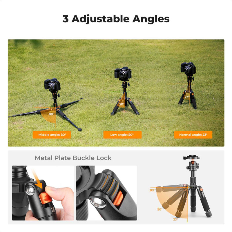 K&F Concept Mini Tripod, gömbfejjel-3