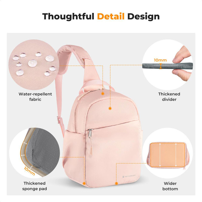 K&F Concept 5L Urban Wander Sling Bag U08 (Lotus Pink)-2