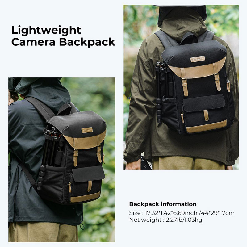 K&F Concept 20L Urban Wander 02 hátizsák (fekete)-4