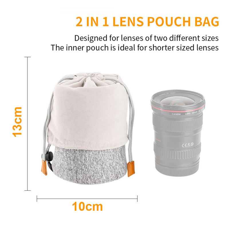 K&F Concept Multi-functional 2 In 1 objektív tok-3