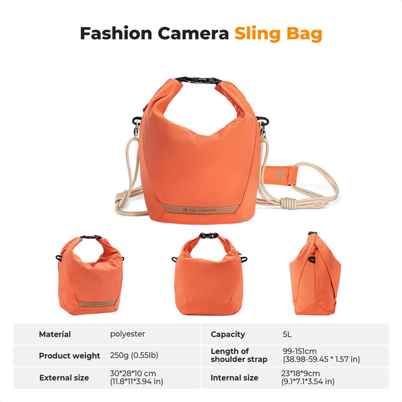 K&F Concept Small 5L Sling táska (narancssárga)-4