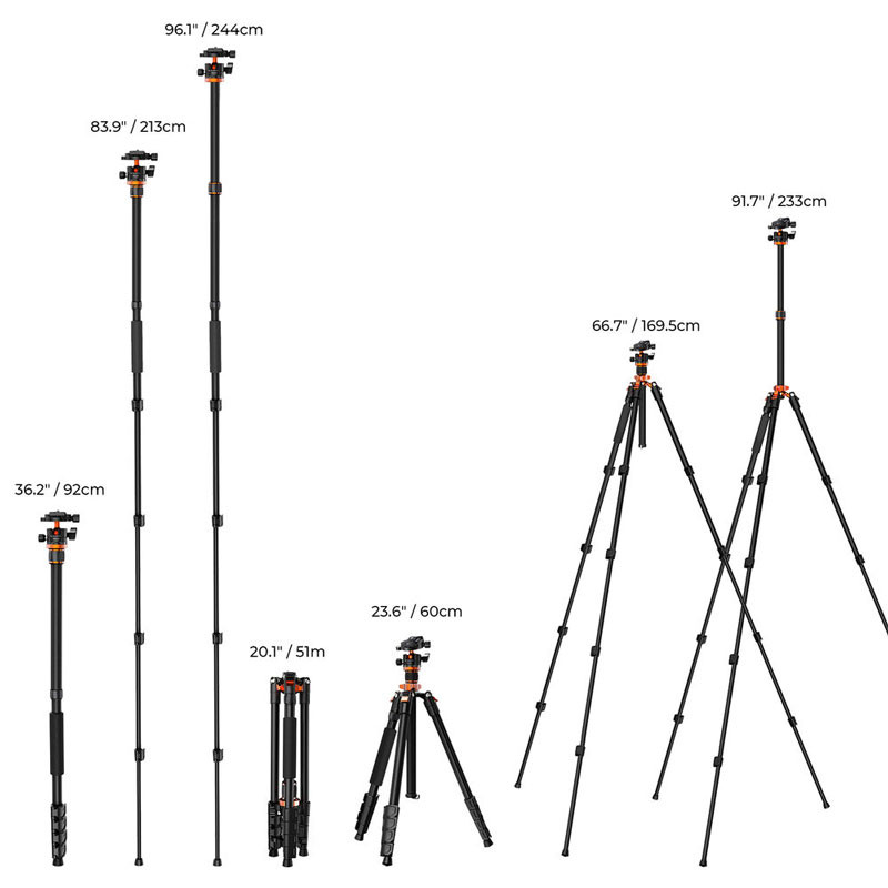 K&F Concept K255A7 aluminium BH-32 gömbfejjel-5